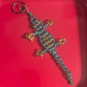 90s Beaded Lizard Keychain